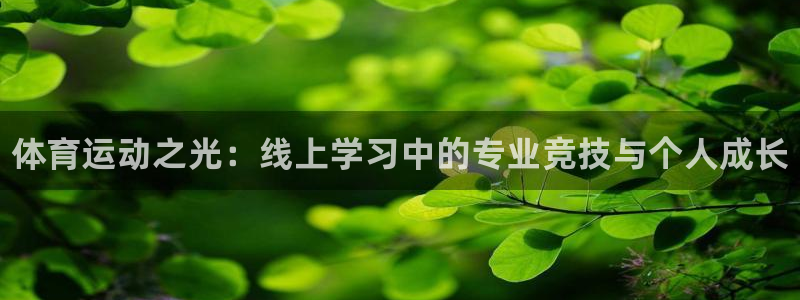 球王会体育：体育运动之光：线上学习中的专业竞技与个人成长