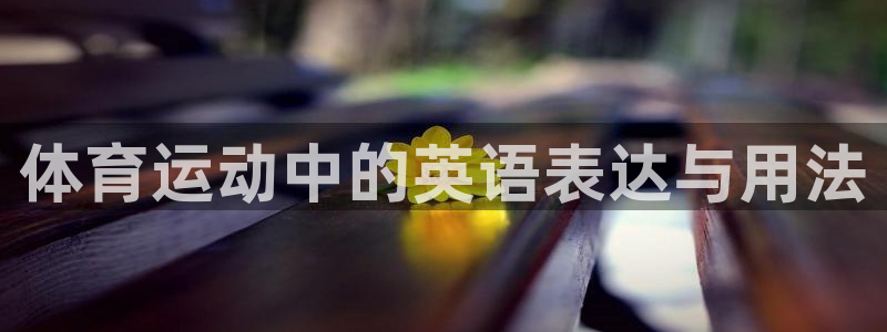 球王会体育：体育运动中的英语表达与用法